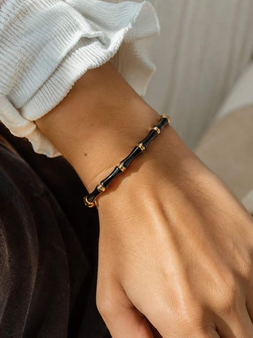 Baddie Black Bamboo Bracelet