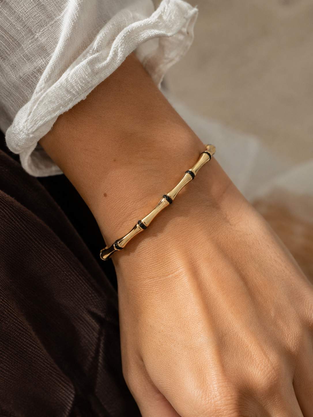 Gold Bamboo Bracelet